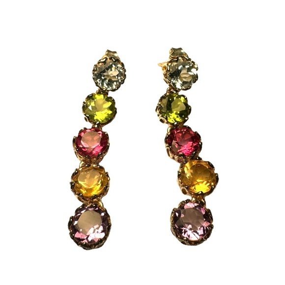 Gemstone drop earrings! - Picture 4 of 6